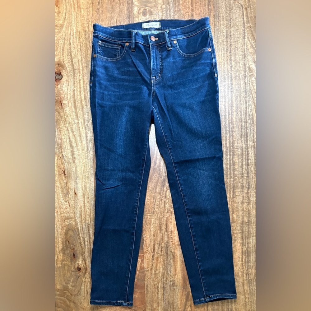 Madewell Womens 9" High Rise Skinny Jeans Denim Stretch Dark Wash Blue Size 29S